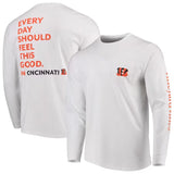 Vineyard Vines Men's Vineyard Vines White Cincinnati Bengals Every Day Should Feel This Good T-Shirt