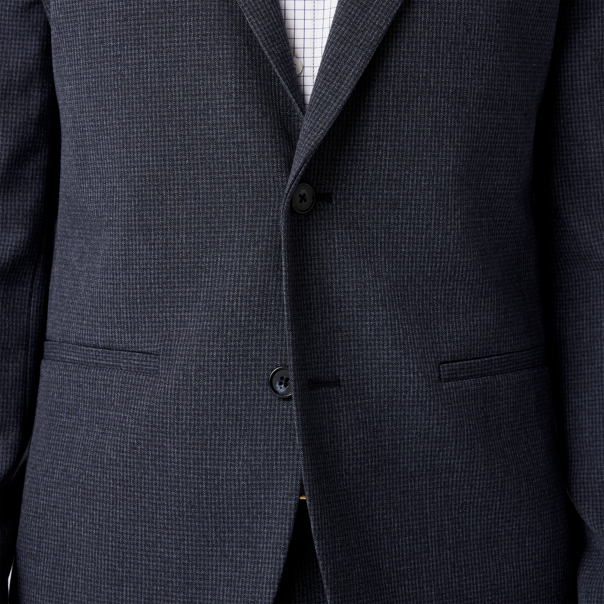 Mizzen + Main Watson Flannel Suit Jacket | Navy Gun Check