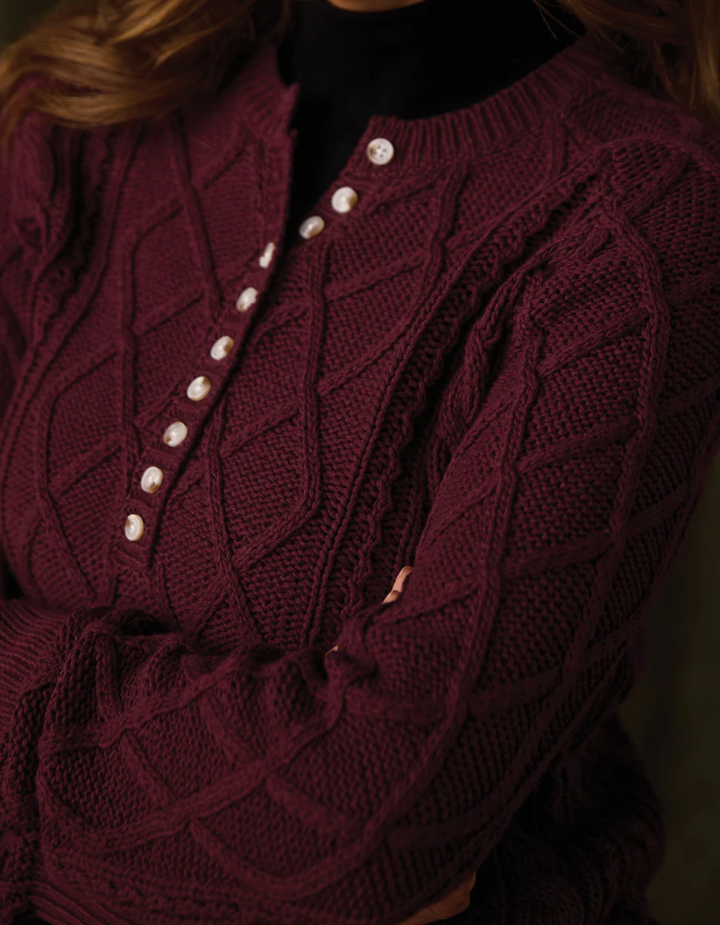 The Normal Brand Josefine Cableknit Henley – Jake's Toggery