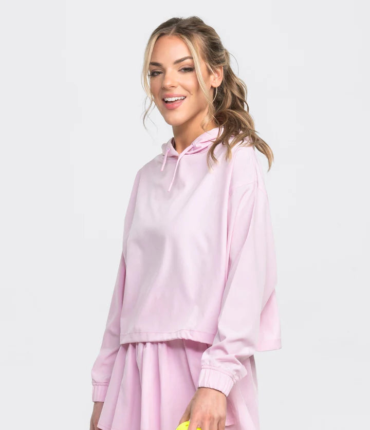 Hybrid Cropped Hoodie - Ballet Slipper (Pink) - Southern Shirt.