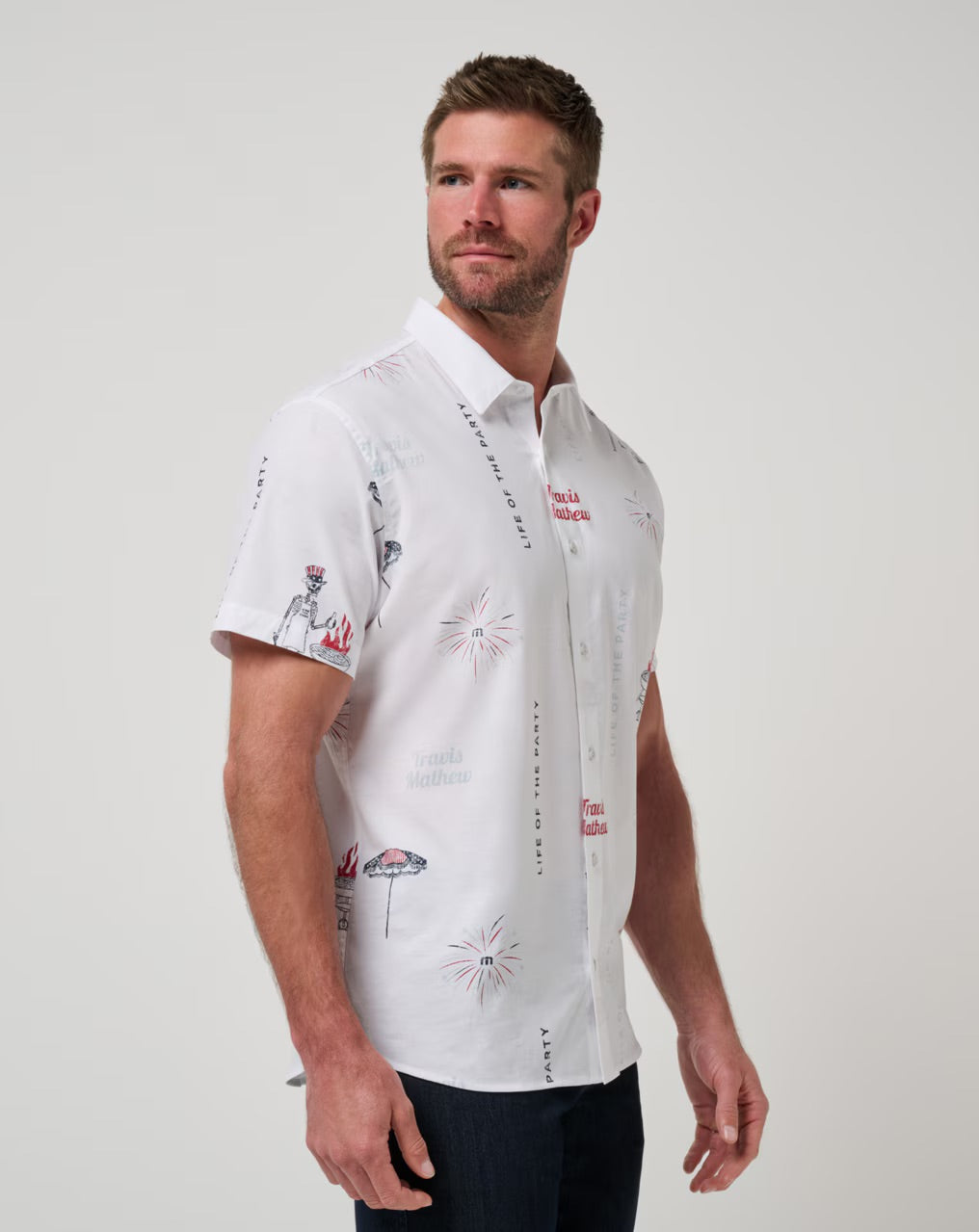 Fourth Fest Short Sleeve Button Down
