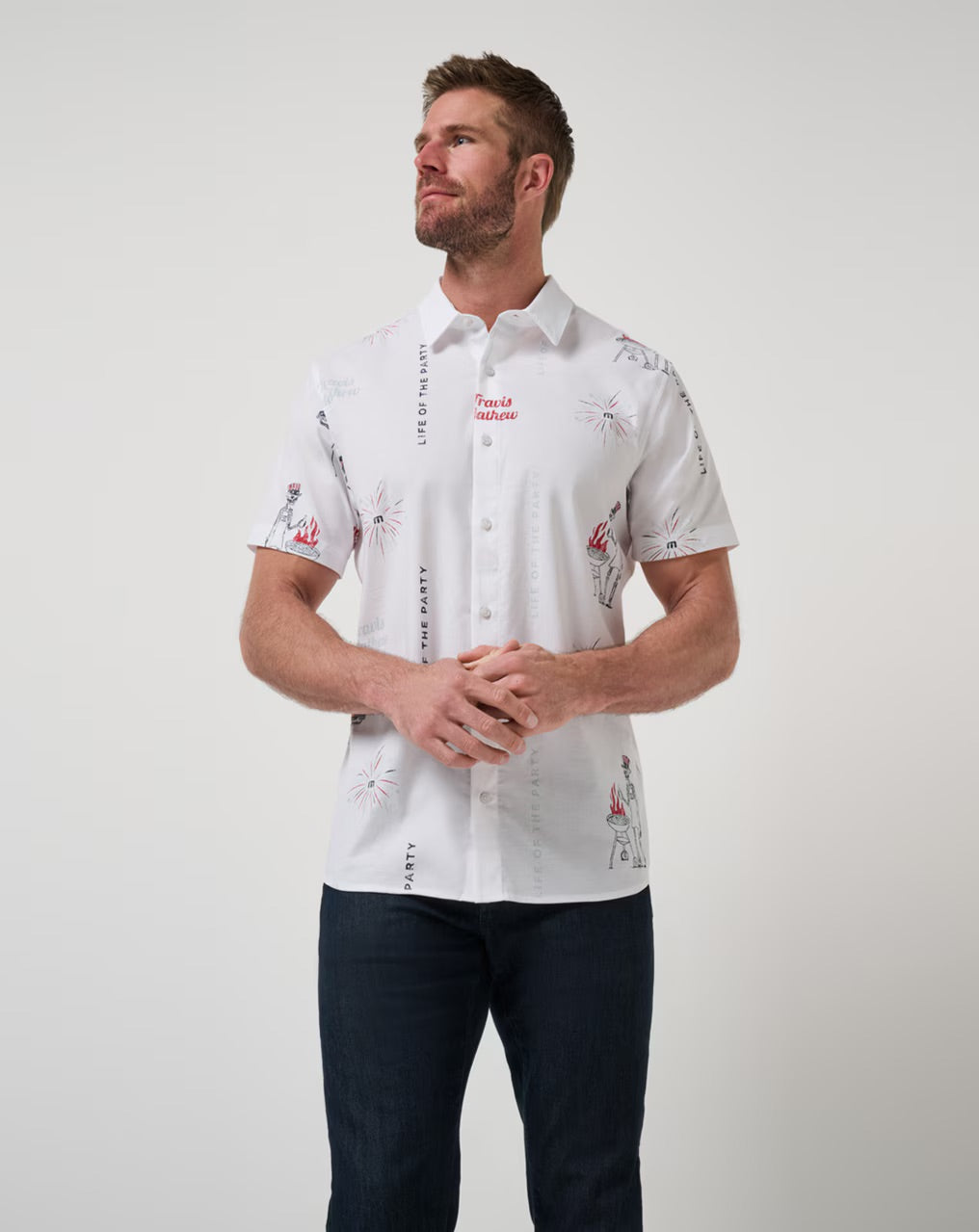 Fourth Fest Short Sleeve Button Down