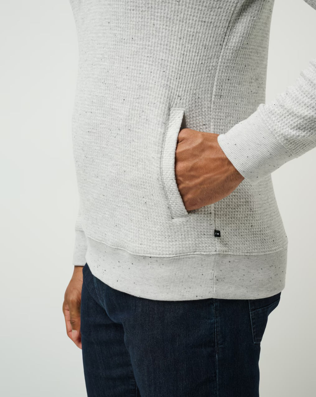 TravisMathew Cloud Waffle Hoodie | Light Grey