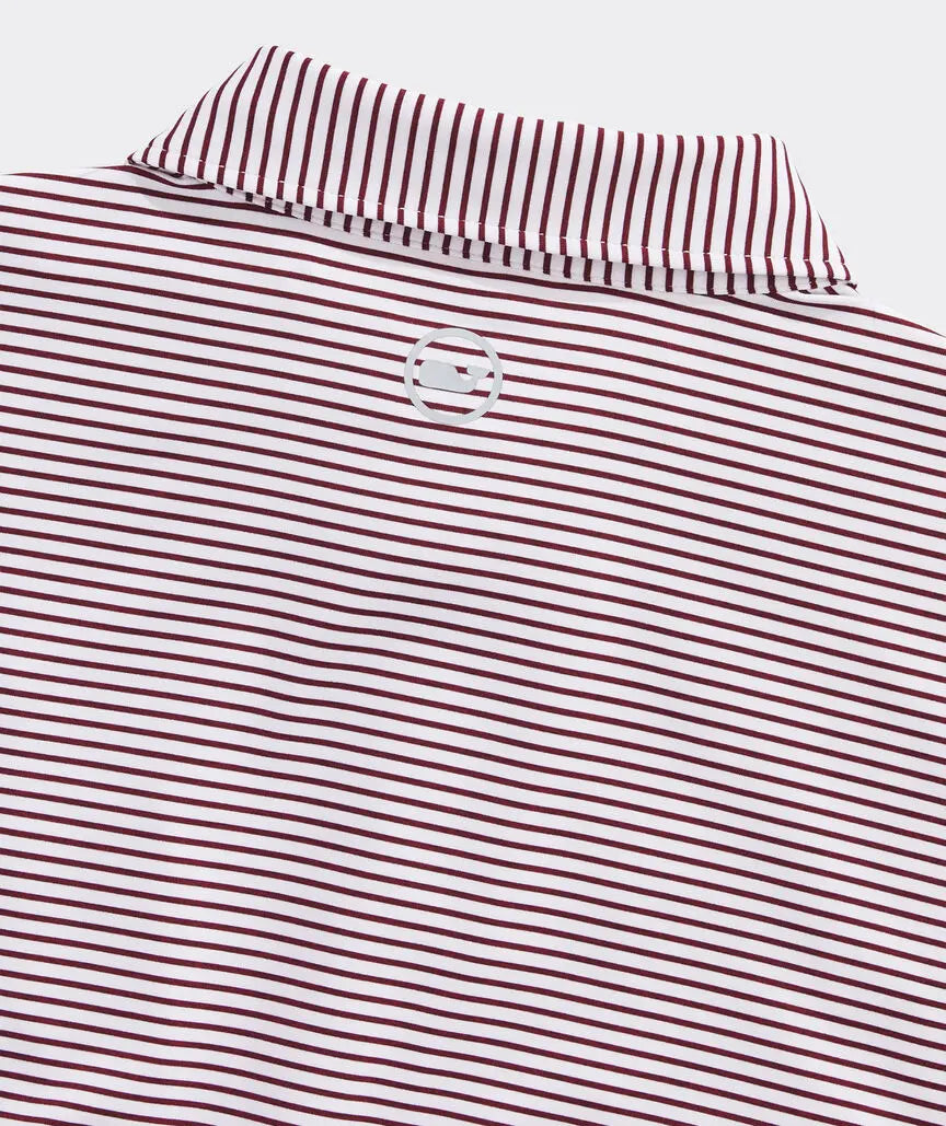 Vineyard Vines Bradley Stripe Sankaty Polo - Crimson