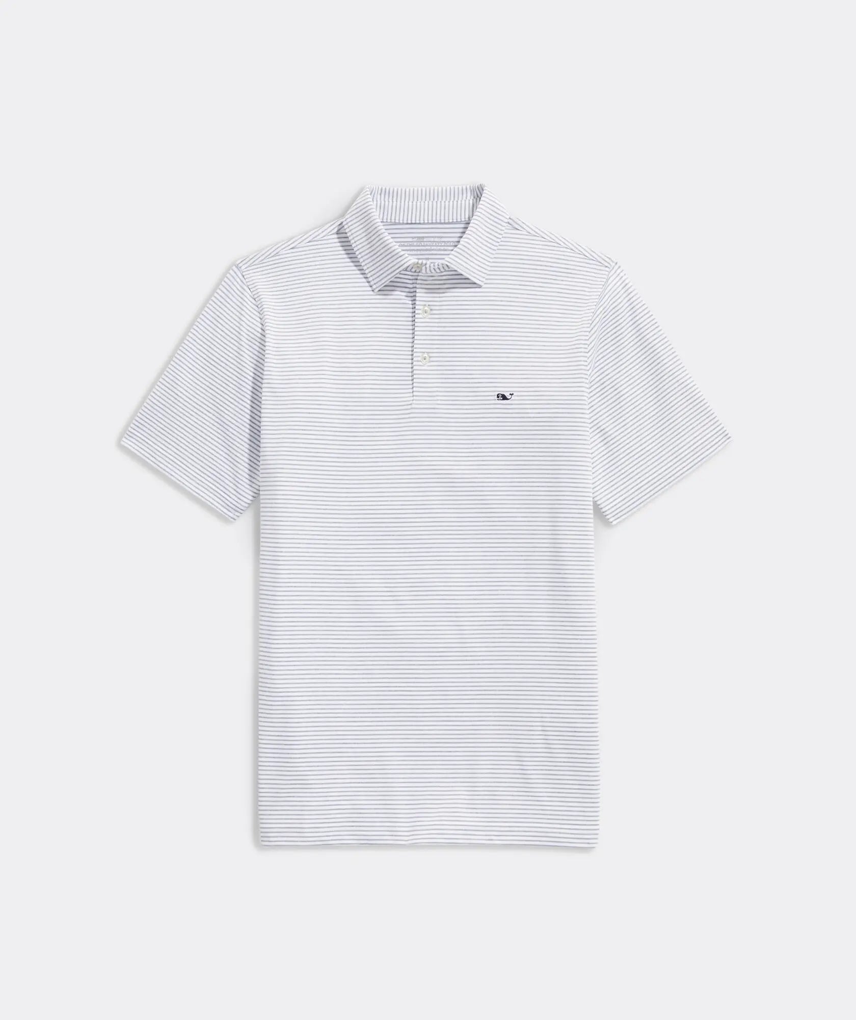 Vineyard Vines Bradley Stripe Sankaty Polo, full front view.