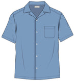 Castaway Solid Seabreeze Linen Rayon Short Sleeve Cabana Shirt