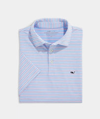 Vineyard Vines St. Jean Stripe Sankaty Polo, folded front view.