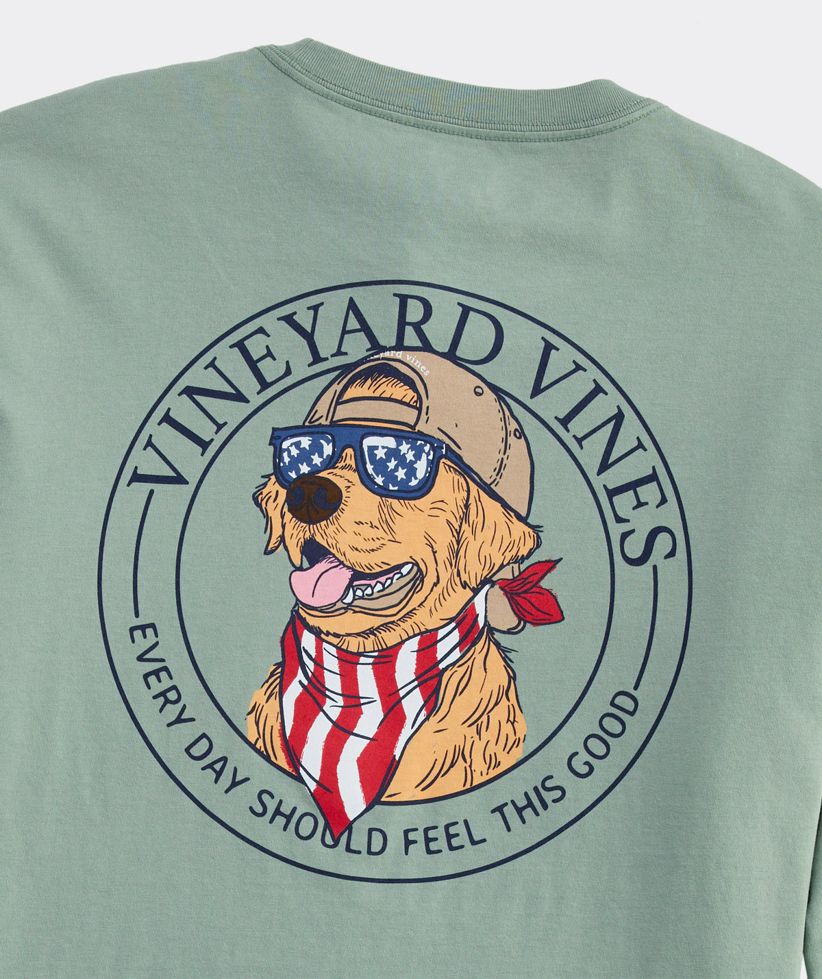 America Dog Short Sleeve Pocket Tee