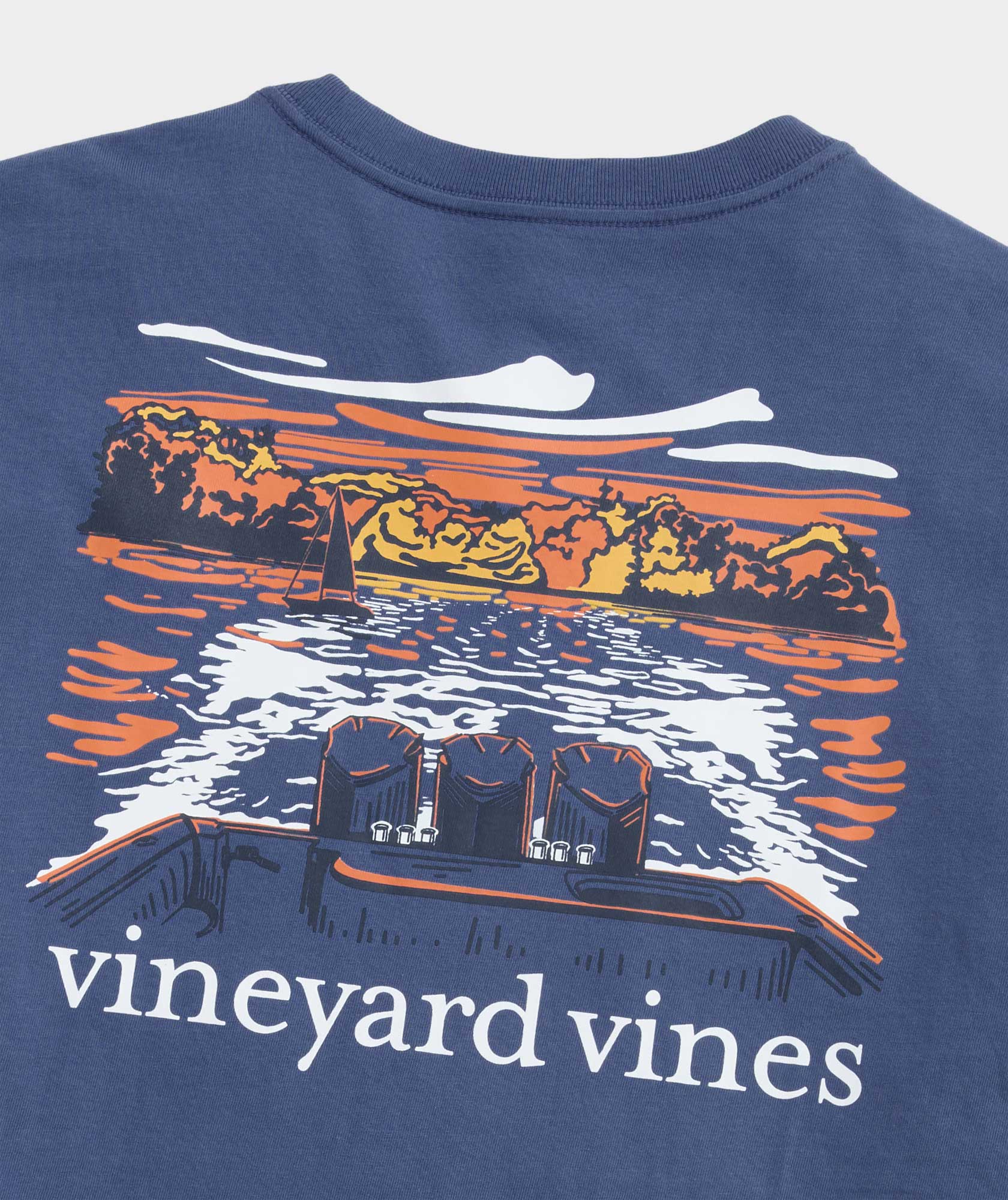 Vineyard Vines Autumn Wakes Short Sleeve Pocket Tee | Moonshine