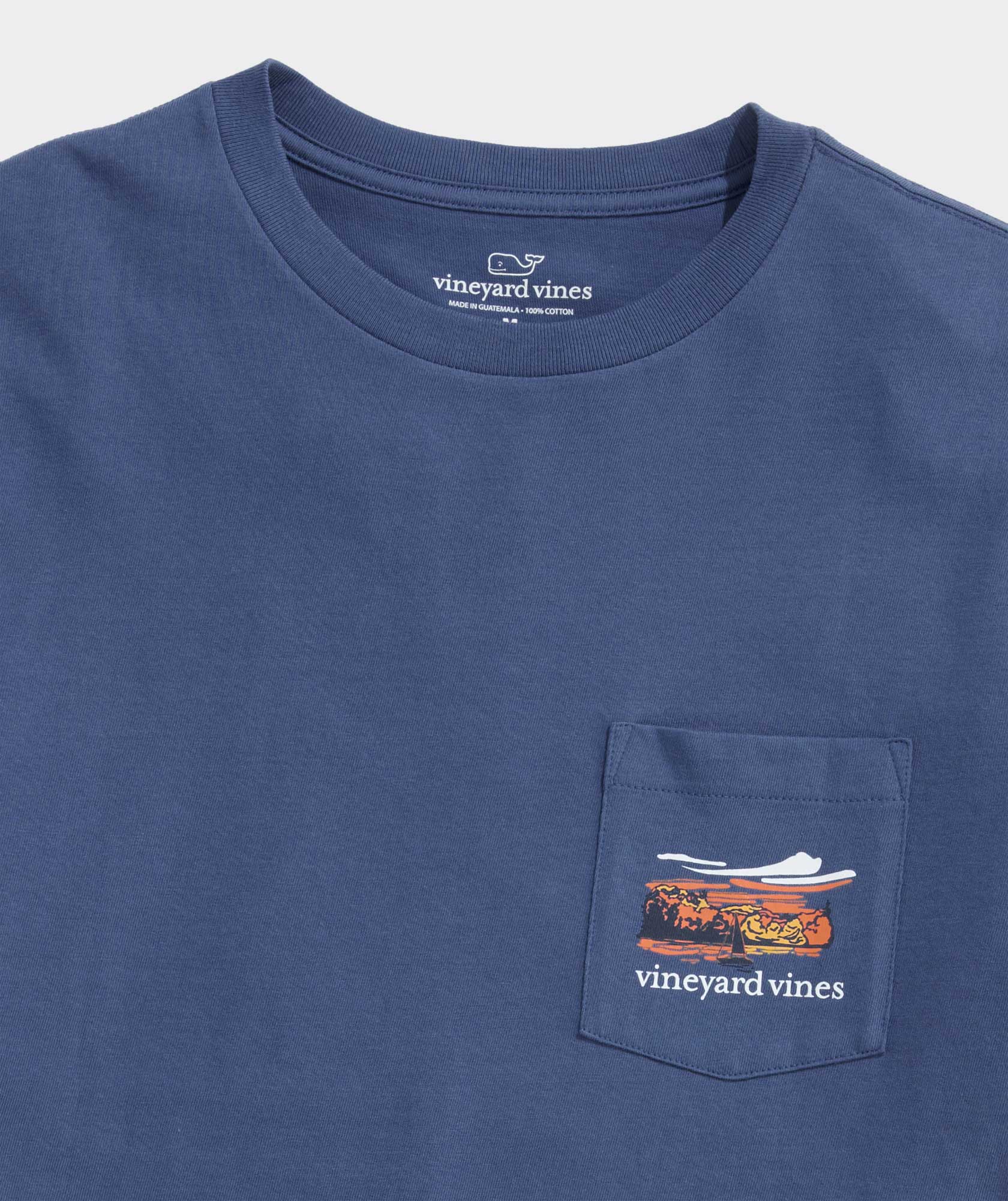 Vineyard Vines Autumn Wakes Short Sleeve Pocket Tee | Moonshine