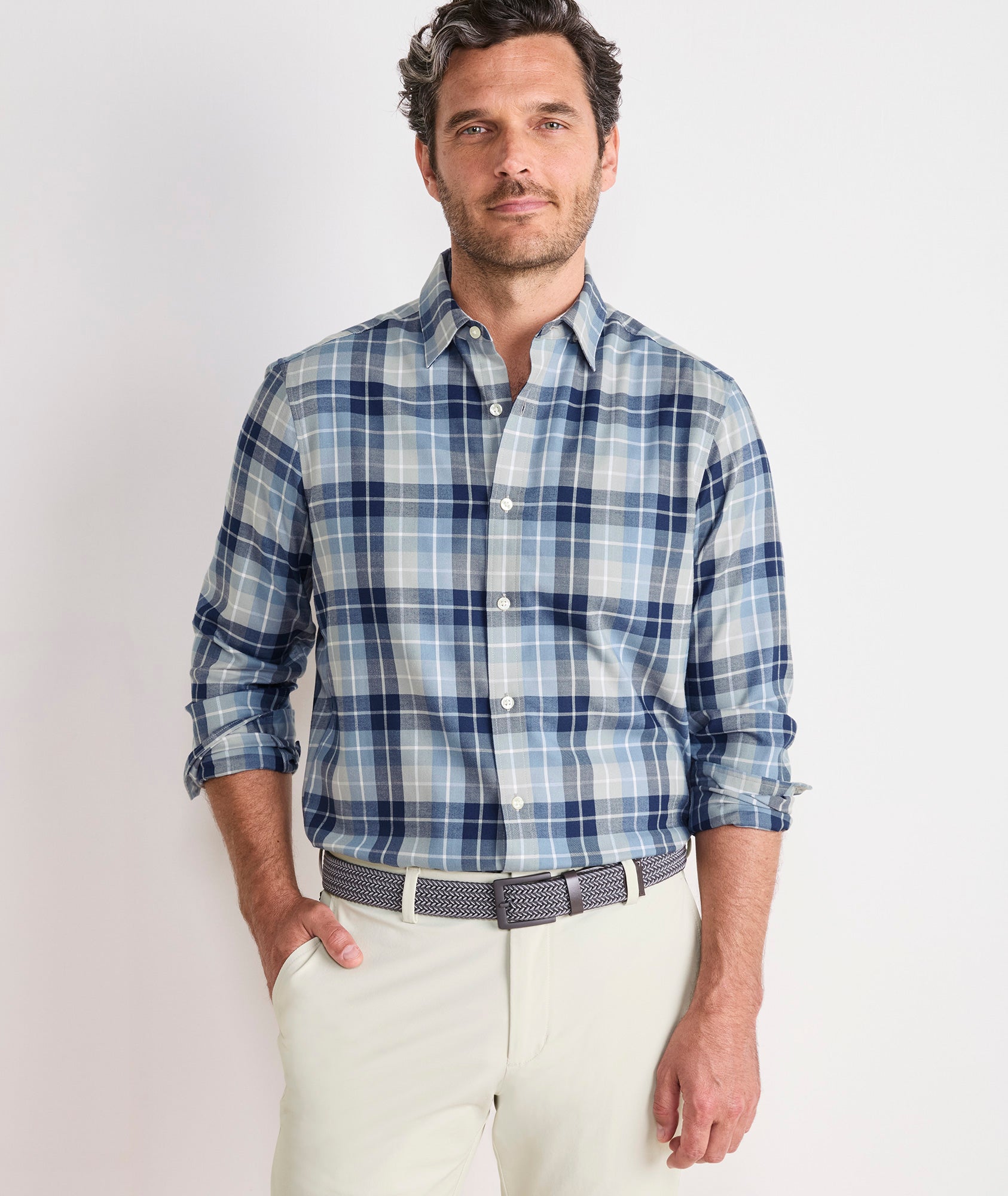 Brant Point Plaid Tech Twill Shirt