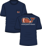 Vineyard Vines Football Whale Short Sleeve Pocket Tee | Nautical Navy