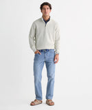 Garment Dye Beach Waffle Quarter Zip Sweater