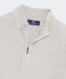 Garment Dye Beach Waffle Quarter Zip Sweater