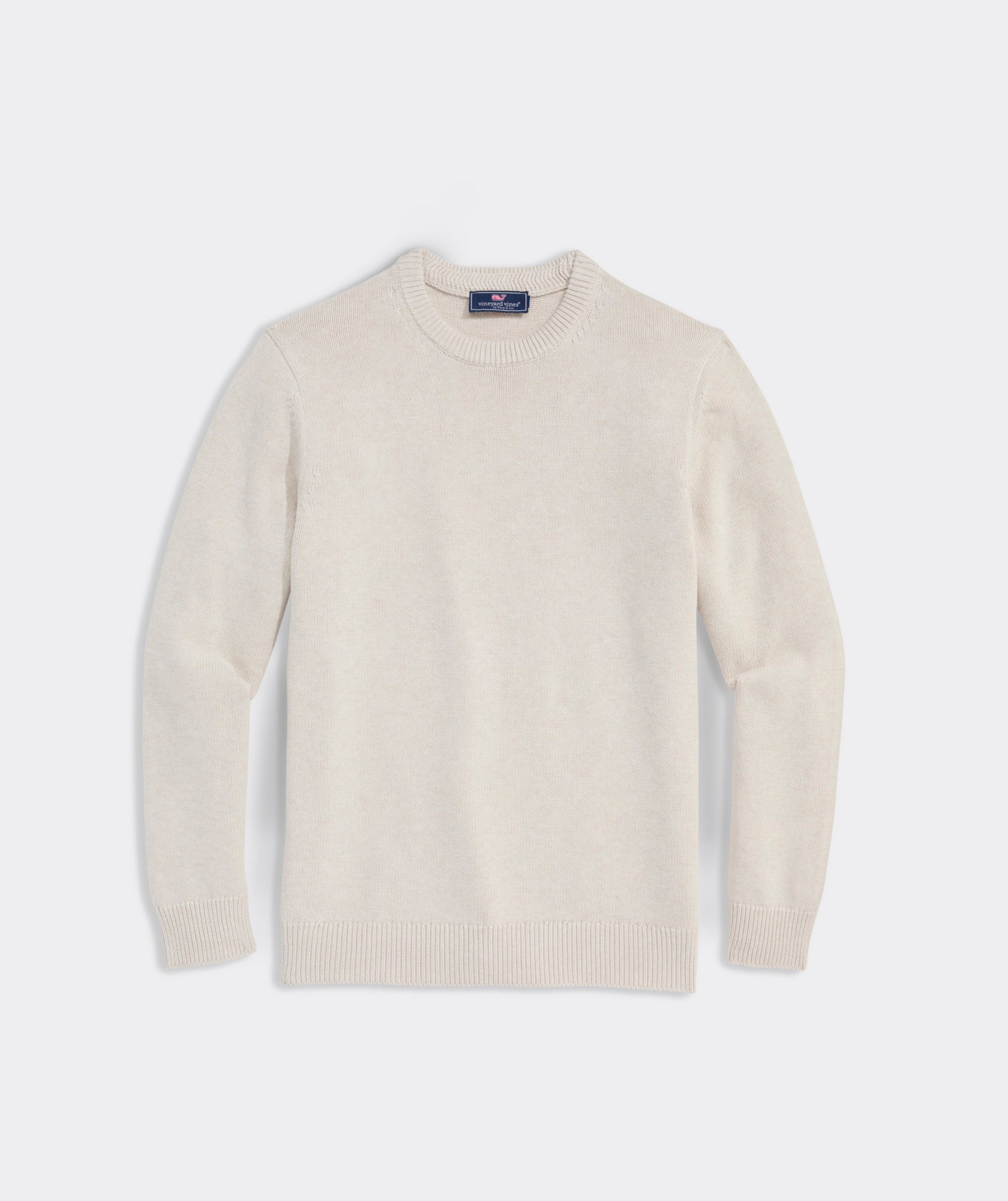 Vineyard Vines Heritage Cotton Crew Sweater | Stone Heather