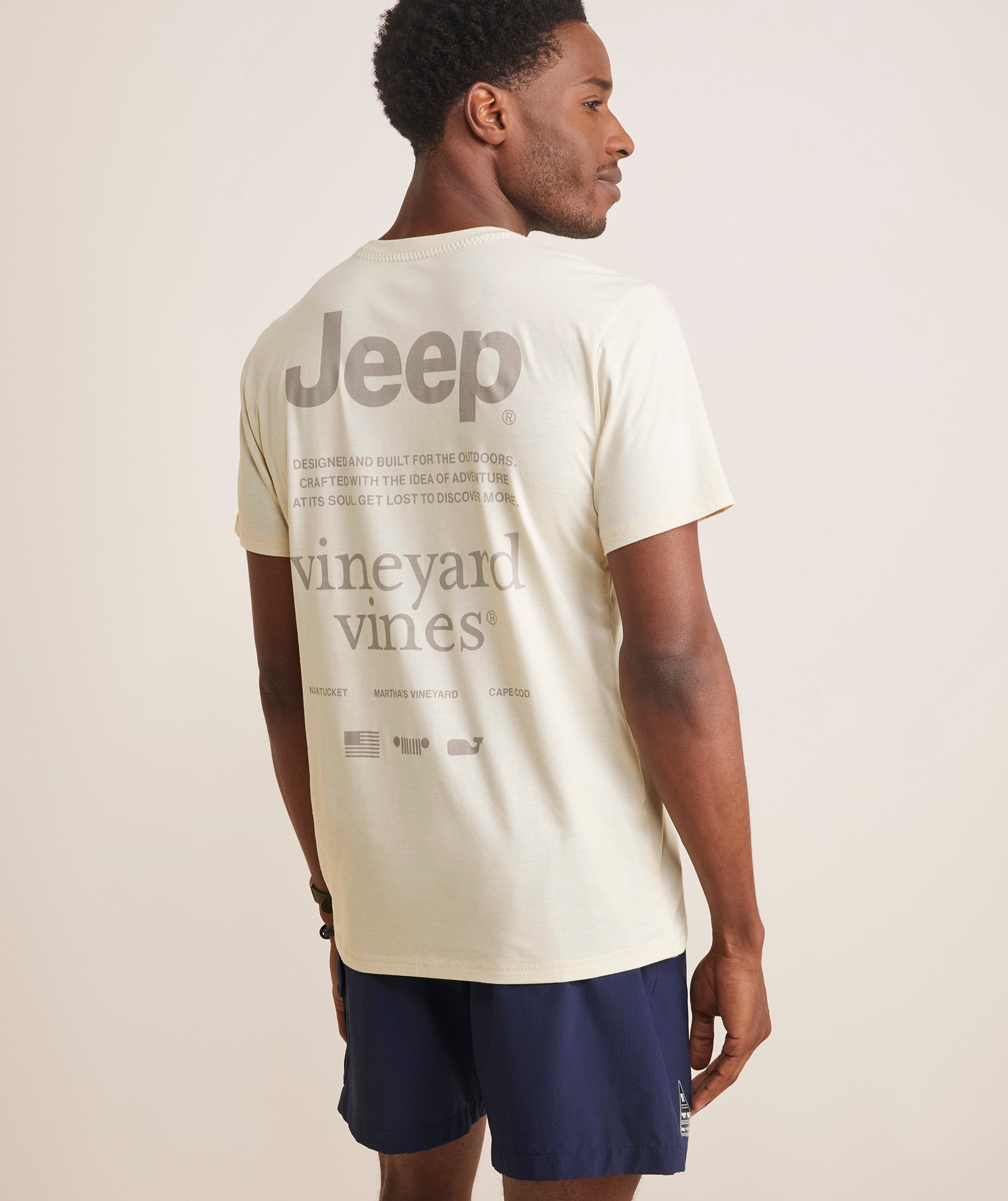 Vineyard Vines Jeep24 Short Sleeve Dunes Tee | Stone Heather