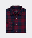 Vineyard Vines On-The-Go Brushed Twill Shirt | Crimson Plaid