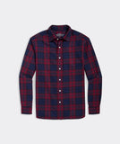 Vineyard Vines On-The-Go Brushed Twill Shirt | Crimson Plaid