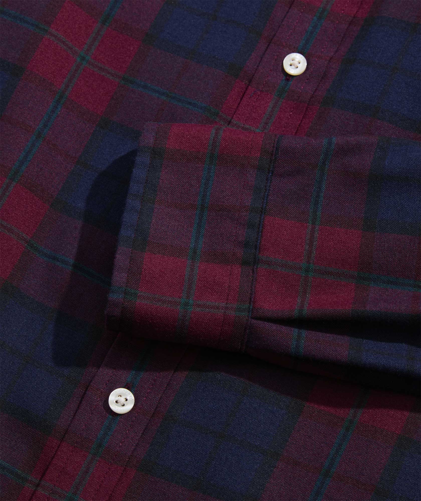 Vineyard Vines On-The-Go Brushed Twill Shirt | Crimson Plaid