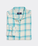 Vineyard Vines Plaid Linen Tisbury Shirt | Turquoise Fin Plaid