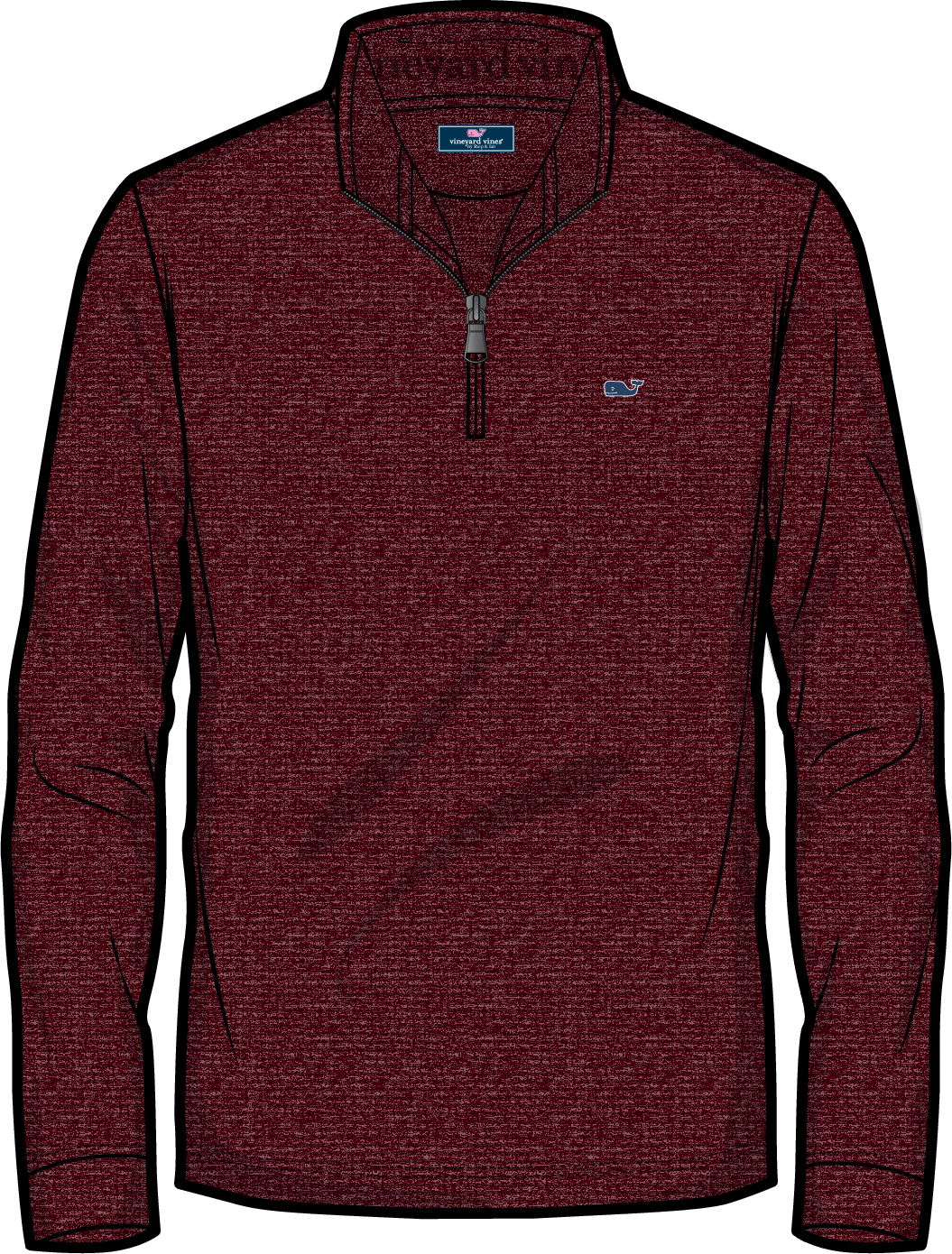 Vineyard Vines Saltwater Quarter Zip | Crimson