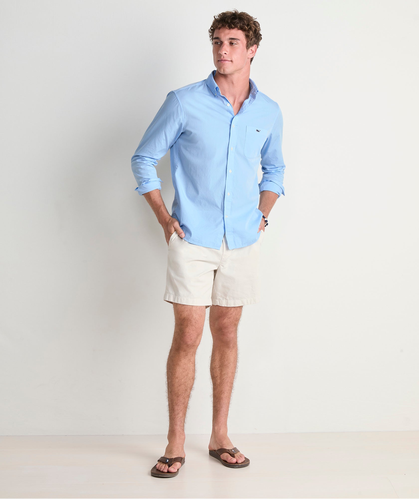 Shoreline Solid Perfect Wash Poplin Shirt