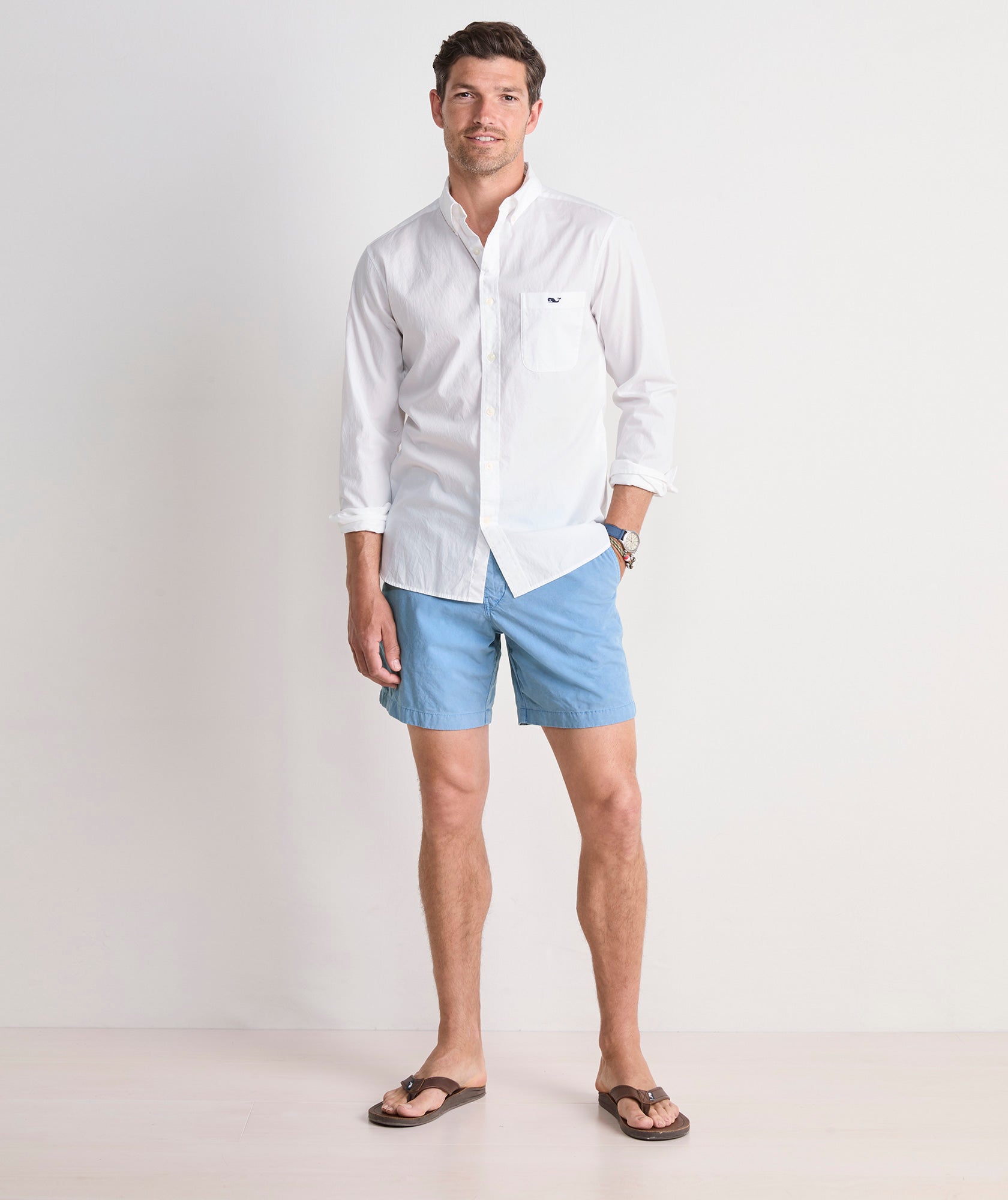 Shoreline Solid Perfect Wash Poplin Shirt