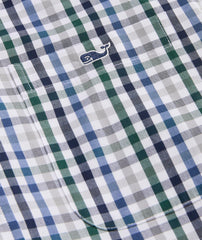 Vineyard Vines Tattersall Poplin Shirt | Charleston Green Plaid