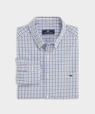 Vineyard Vines Tattersall Poplin Shirt | Keel Blue Plaid