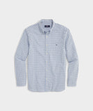 Vineyard Vines Tattersall Poplin Shirt | Keel Blue Plaid