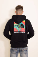 North Face - Men's Printed Box NSE Hoodie - Black Ombre - Image 1