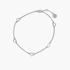 Dainty Heart Anklet Silver 