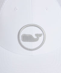 Whale Dot Performance Trucker Hat Vineyard Vines whale logo.