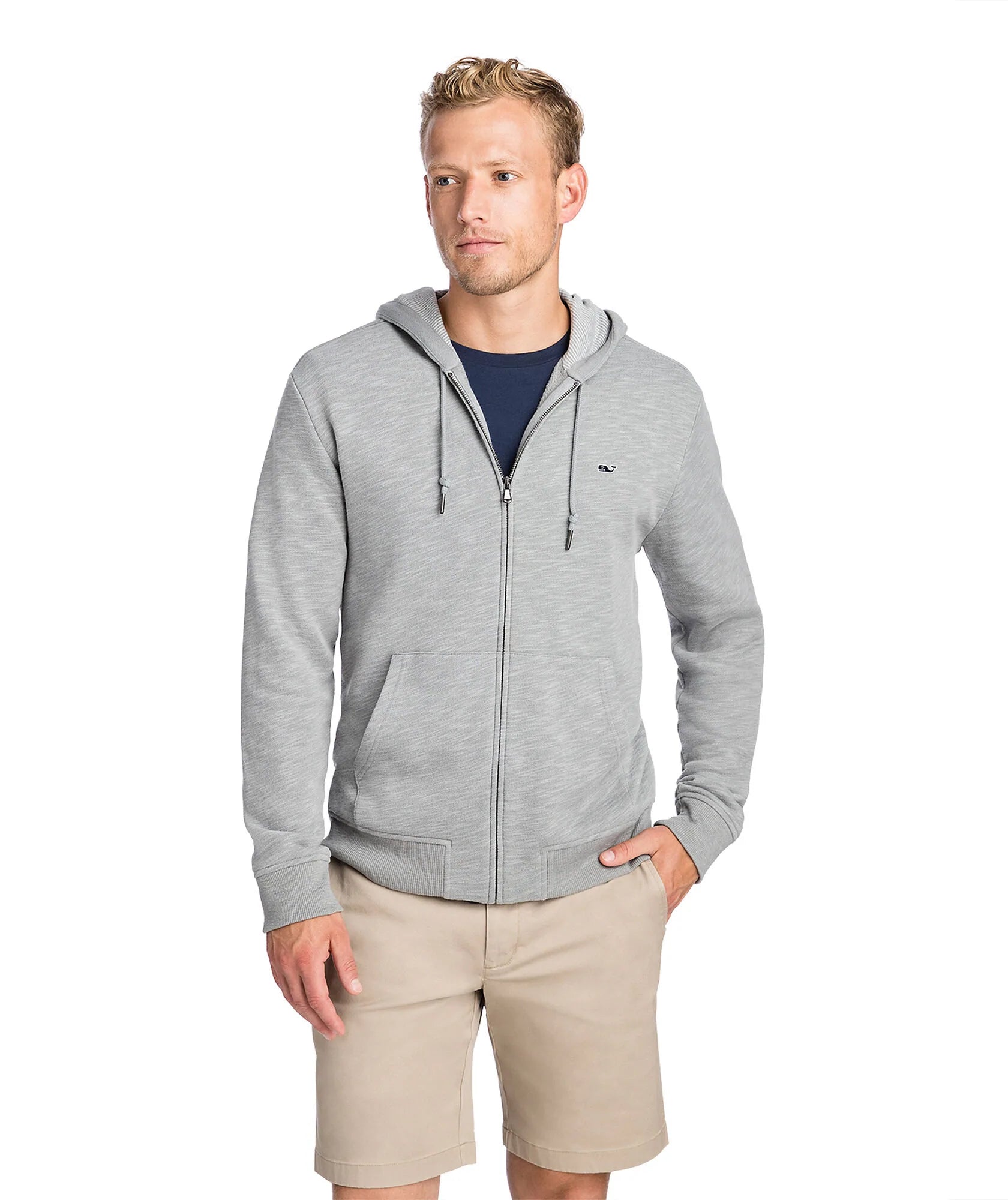 Men's Basic Full Zip Hoodie - Image 2 - Vineyard Vines