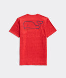Vineyard Vines - Men's Whale Logo Short Sleeve Harbor Performance Tee - Lighthouse Red - Image 1