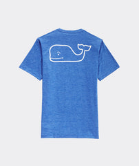 Vineyard Vines - Men's Whale Logo Short Sleeve Harbor Performance Tee - Blue - Image 1