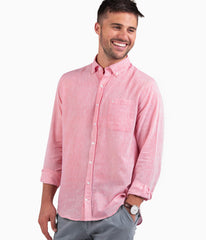 Linen button down pink
