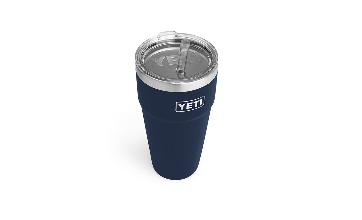 Yeti Rambler 26 Oz Straw Cup Navy Top