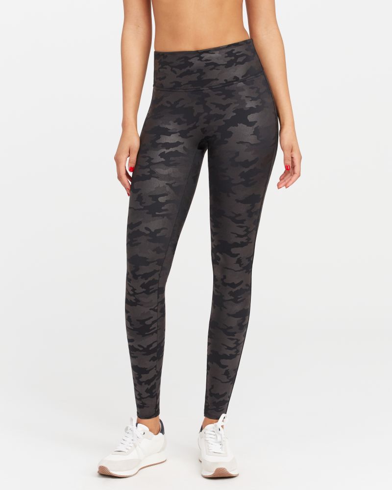 Faux Leather Camo Women's Leggings