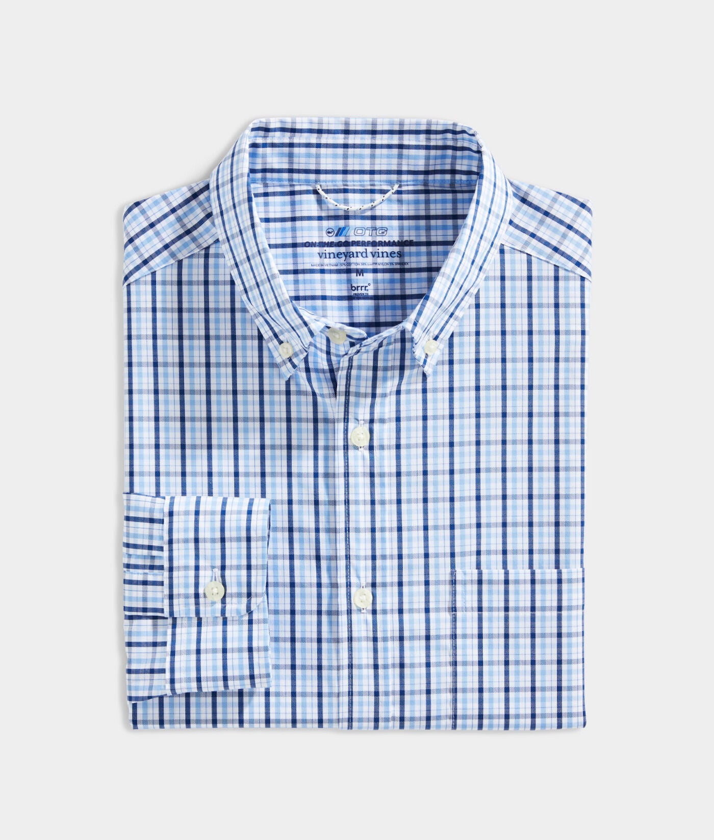 Men's Classic Fit Check On-The-Go Long Sleeve Button Down Shirt - Vineyard Vines