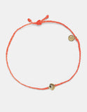 Pura Vida Scallop Charm Gold Strawberry Anklet