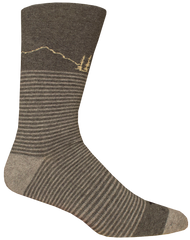 woods and mountain grey striped crew socks 