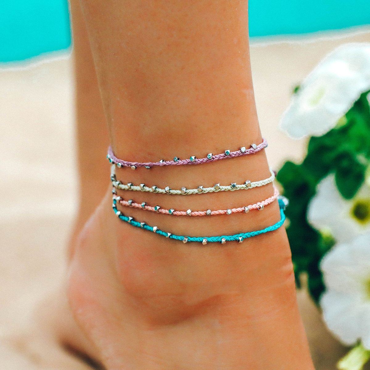 blue anklet