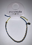 Custom Blue/Gold Mini Braid Bracelet 