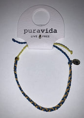 Custom Blue/Gold Mini Braid Bracelet 
