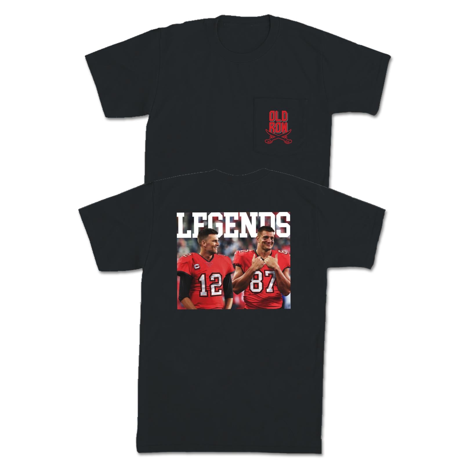 Tom Brady and Gronk Back Together One Again The TB Legends Pocket Tee