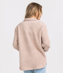 Southern Shirt Sweater Knit Shacket truffle back