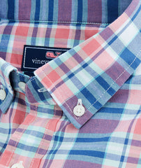 Men's Freeport Plaid Long Sleeve Button Down Shirt - Image 2 - Vineyard Vines