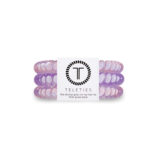 TELETIES - Checked Out Small Hair Tie Pack - Color purple, perfect for kids. 850
