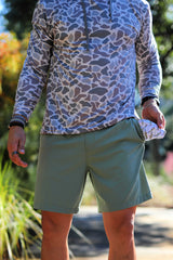 Burlebo Everyday Shorts Light Sage - Fish & Reel Pocket